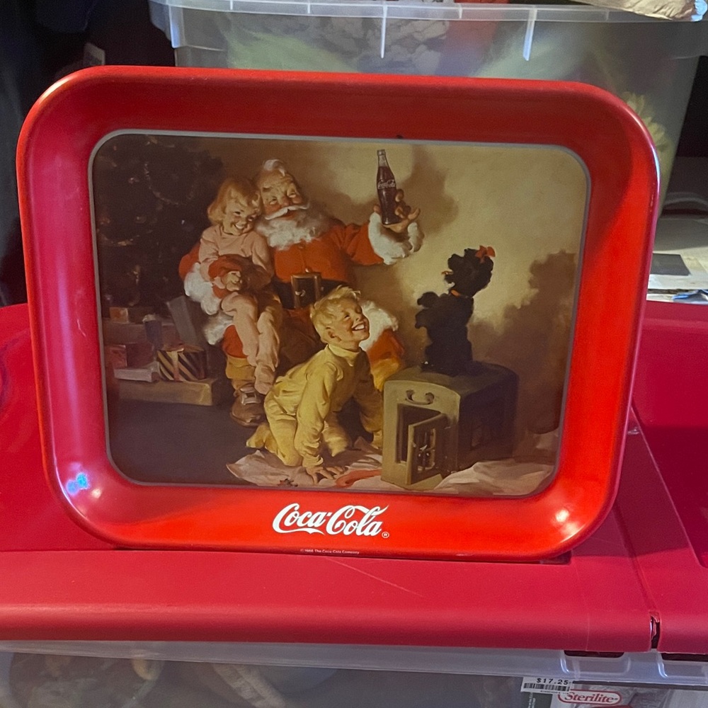 Coca Cola Red Holiday Decor Tray